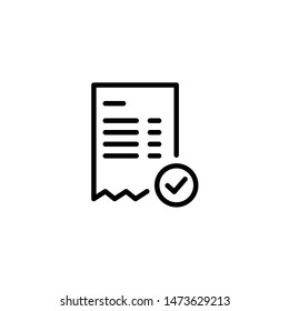 Bill icon, Invoice symbol, Payment icon, Medical bill, Banking transaction receipt, Online shopping, Procurement expense, Money document file. websites and print media and interfaces. 