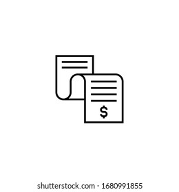 Bill Icon, Invoice Symbol, Payment Icon, Medical Bill, Banking Transaction Receipt, Online Shopping, Procurement Expense, Money Document File. Websites And Print Media And Interfaces. 