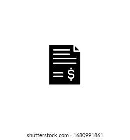 Bill icon, Invoice symbol, Payment icon, Medical bill, Banking transaction receipt, Online shopping, Procurement expense, Money document file. websites and print media and interfaces. 