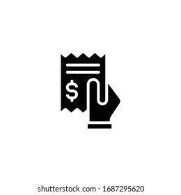 Bill icon, Invoice symbol, Payment icon, Medical bill, Banking transaction receipt, Online shopping, Procurement expense, Money document file. websites and print media and interfaces. 