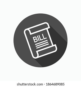 Bill Icon. Rechnungssymbol - Vektorgrafik.