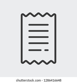 Bill icon isolated on background. Receipt symbol modern, simple, vector, icon for website design, mobile app, ui. Vector Illustration