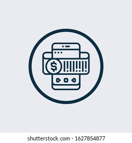 Bill icon isolated on white background. Bill icon simple sign. Bill icon trendy and modern symbol for graphic and web design. Bill icon flat vector illustration for logo, web, app