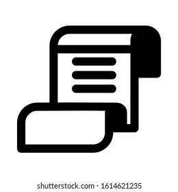bill icon isolated sign symbol vector illustration - high quality black style vector icons
