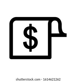 bill icon isolated sign symbol vector illustration - high quality black style vector icons
