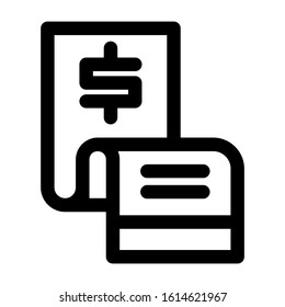 bill icon isolated sign symbol vector illustration - high quality black style vector icons
