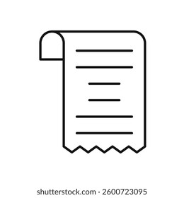 Bill icon isolated. simple vector icon on white background