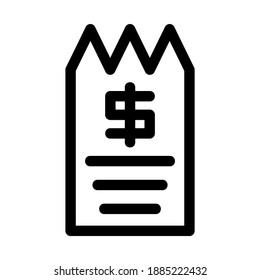 bill icon or logo isolated sign symbol vector illustration - high quality black style vector icons
