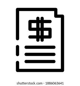 bill icon or logo isolated sign symbol vector illustration - high quality black style vector icons

