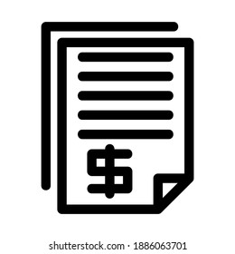 bill icon or logo isolated sign symbol vector illustration - high quality black style vector icons
