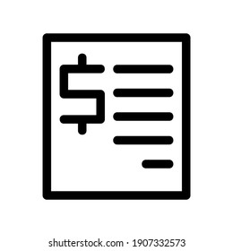 bill icon or logo isolated sign symbol vector illustration - high quality black style vector icons

