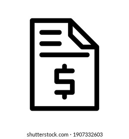 bill icon or logo isolated sign symbol vector illustration - high quality black style vector icons
