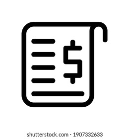 bill icon or logo isolated sign symbol vector illustration - high quality black style vector icons
