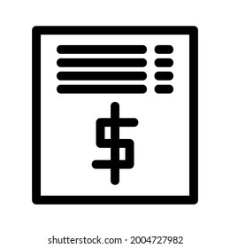 bill icon or logo isolated sign symbol vector illustration - high quality black style vector icons
