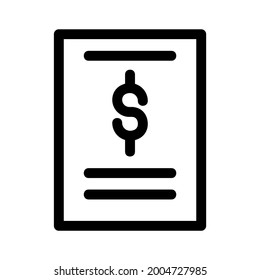 bill icon or logo isolated sign symbol vector illustration - high quality black style vector icons
