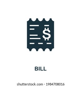 Bill icon. Monochrome simple element from mall collection. Creative Bill icon for web design, templates, infographics and more