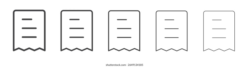 Bill icon outline ilustration vector symbol