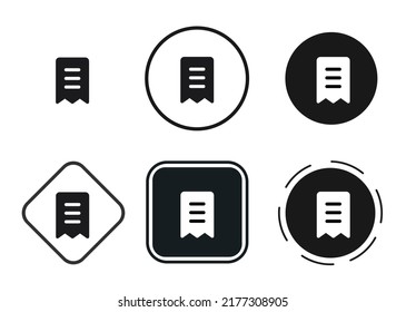 bill icon set. Website set icon vector. for computer and mobile