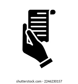 Icono de factura. inicio de sesión para concepto móvil y diseño web. ilustración vectorial