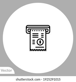 Vector de signo de icono de la factura,Símbolo, ilustración de logotipo para web y móvil