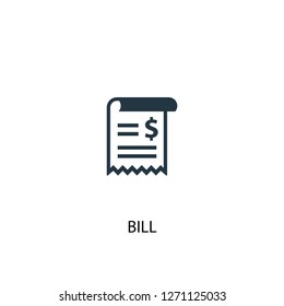 bill icon. Simple element illustration. bill concept symbol design. Can be used for web and mobile.