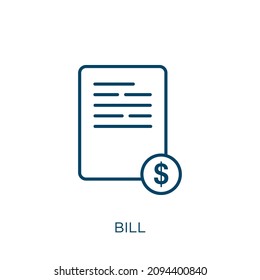 icono de la lista. Icono de contorno lineal delgado aislado en fondo blanco. Señal de la lista de vector de línea, símbolo para web y móvil