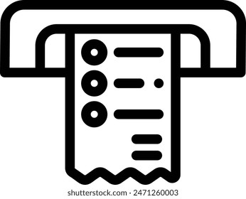 bill icon. Thin Linear Style Design Isolated On White Background