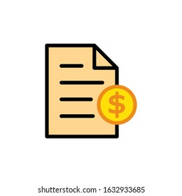 Bill Icon In Trendy  Design Vector Eps 10