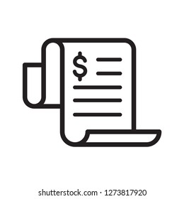 bill icon in trendy flat design 