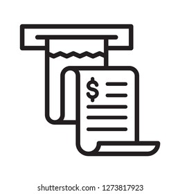 bill icon in trendy flat design 