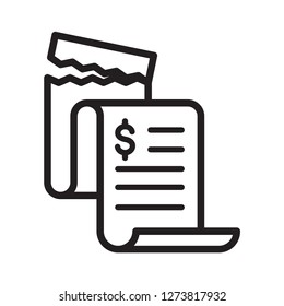bill icon in trendy flat design 