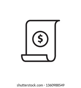 Bill icon vector