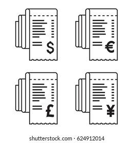 bill icon vector