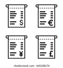 bill icon vector