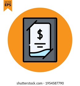 Bill icon vector design. Restaurant symbol for your website design, logo, app, UI. Eps10 vector illustration.