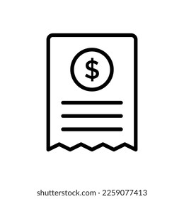 bill icon vector design template in white background