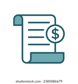 bill icon vector design template simple and clean