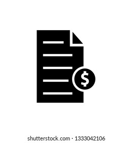 Bill icon vector flat style trendy