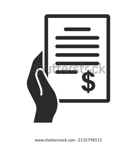 Bill icon. Vector icon isolated on white background.