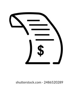 Icono de Bill con estilo de arte de línea de Vector