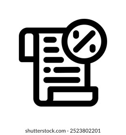 bill icon. vector line icon for your website, mobile, presentation, and logo design.