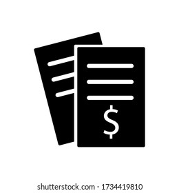 Bill icon vector on white background