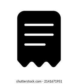Bill Icon Vector Symbol Design Illustration