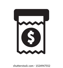 bill icon vector symbol template