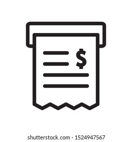 bill icon vector symbol template