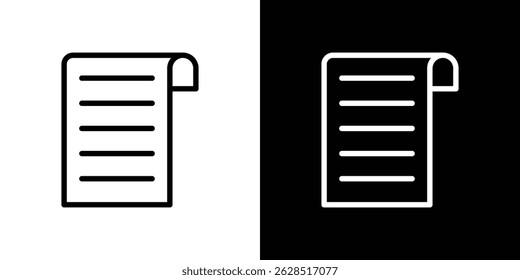 Bill icon vector for web, computer and mobile apps