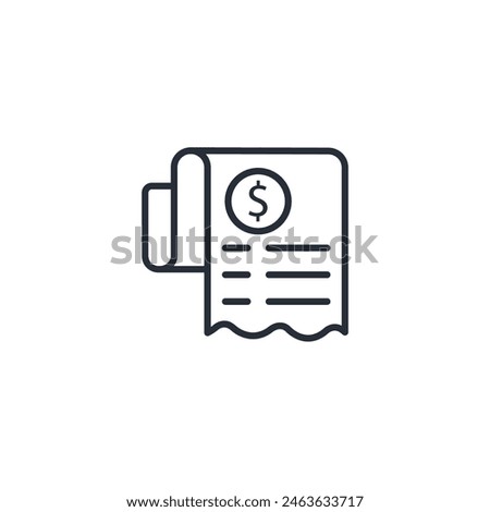 bill icon. vector.Editable stroke.linear style sign for use web design,logo.Symbol illustration.