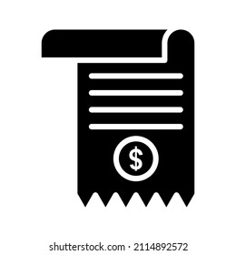 Bill Icon. websites and print media and interfaces. vector illustration