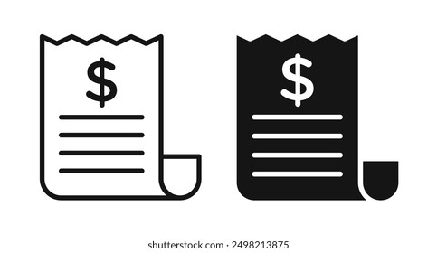 bill iconicon vector collection in outlined and solid style