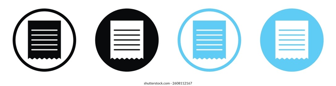 Bill icons design. vector icons for ui designs